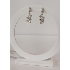 Ασημένια Σκουλαρίκια κρεμαστά με ζιργκόν (SE75)